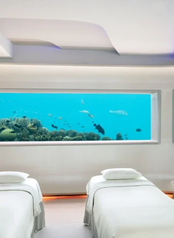 underwater spa in the maldives at huvafen fushi