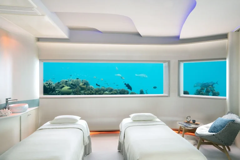 underwater spa in the maldives at huvafen fushi